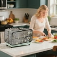 thumbnail image 4 of Renewold Toaster Oven Cover Dust-Proof Polyester Convection Oven Air Fryer Protector with Accessory Pockets and Handle Home Kitchen Decor, 22.5 x 18.5 x 13 Inches, Daisy Wood Grain, 4 of 7