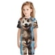 thumbnail image 5 of Balery Blue Sky Cute Wolf Conjunto de Pijama Infantil de Manga Corta con Estampado – Ropa de Dormir de Algodón Suave-Large, 5 of 5