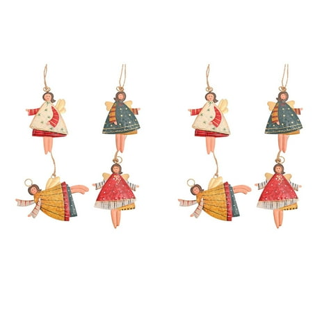

4 PCS Christmas Metal Dancing Angel Pendants Ornaments for Home Party