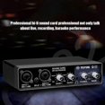 thumbnail image 3 of Interfaz de audio 24 bits/192 Khz 2x2 Tarjeta de sonido USB Preamplificador de micrófono Soporte Micrófono Guitarra Bajo Computadoras Grabación Teyun, 3 of 5