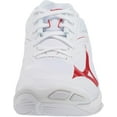 thumbnail image 2 of Mizuno Wave Lightning Z6 Women's Volleyball Shoe, Size 13, White-Red (0010), 2 of 7