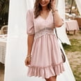 thumbnail image 1 of Vestido Causal,Vestido De Mujer Vestido Causal Con Cuello VV Vestido De Mujer Rendimiento Probado, 1 of 6