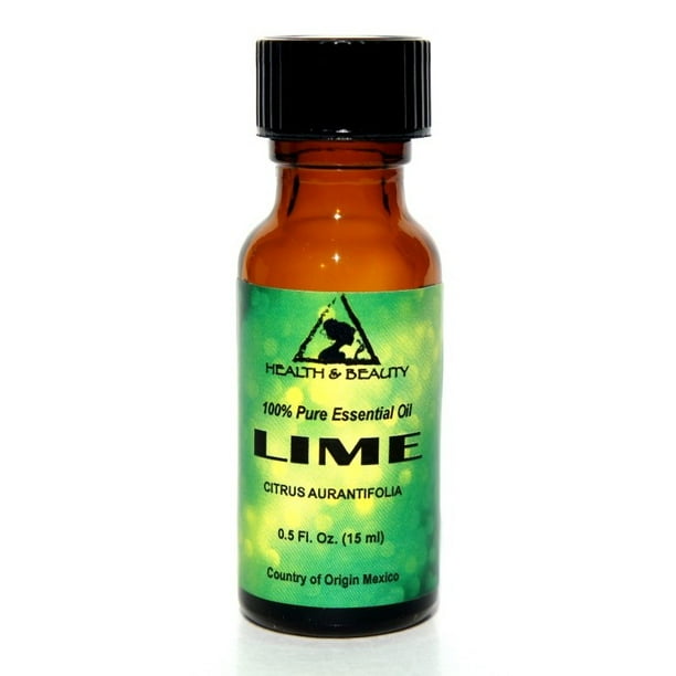 LIME ESSENTIAL OIL AROMATHERAPY 100 PURE NATURAL GLASS BOTTLE 0.5 OZ, 15 ml
