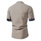 thumbnail image 3 of Camisas de Manga Corta de los Hombres Casual Color Sólido Collar de Solapa Suelto Top de Verano, Manga Corta Tops de Verano para la Comodidad Diaria, 3 of 7