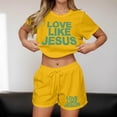 thumbnail image 2 of MuXiKeJi Clothes Women's Two Piece Lounge Sets 2026 Summer Casual Oversized Shirts Shorts Matching Airport Travel Outfit, 2 of 4