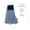 thumbnail image 4 of Boardwalk BWK902BL Loop-End Mop Head with Scrub Pad - Medium, Blue (12/Carton), 4 of 9