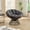 Gray-Staple Fiber, variant on Howcool Indoor/Patio Swivel Chair with Corduroy Cushion, Round Accent Armless Rattan Egg Chair