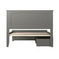 thumbnail image 6 of Leo & Lacey Modern Wood Full Platform Bed with 2 Storage Drawers in Gray, 6 of 10