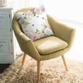 thumbnail image 2 of Throw Pillow Covers 26x26 Inch, Pink White Flowers Decorative Pillow Cases for Couch Sofa Bed, Spring Floral Elegant Pastoral Botanical Cotton Linen Square Home Decor Pillowcases with Hidden Zipper, 2 of 7