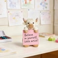 thumbnail image 4 of Dserhfy Highland Cow Pop-up Note Pad Dispenser Cute Resin Cow Memo Pads Note Holder for Home Office Desk Accessories, 4 of 8