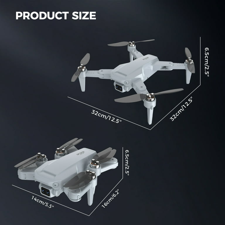 FAGINEY GPS Drone with Camera for Adults LH X68G 4K Video Live Wifi FPV Drone Brushless RC Quadcopter Auto Return Way Point Follow Me Grey