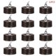 thumbnail image 1 of 12 Pcs Plated Black Candles Battery Operated Tea light Flameless LED Electronic, 1 of 5