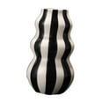thumbnail image 2 of CoudarTitie Painted Striped Ceramic Vase Flower Arrangement Craft Decorative Minimalist Home Black, 2 of 9