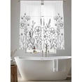 thumbnail image 4 of Spring Flowers Sheer Curtains 72 Inch Length 2 Panels Set, Modern Simple Botanical Wildflowers Herbs Voile Window Treatment Rod Pocket Curtains Sheers Drapes for Bedroom/Living Room/Kitchen 52"x72"x2, 4 of 7