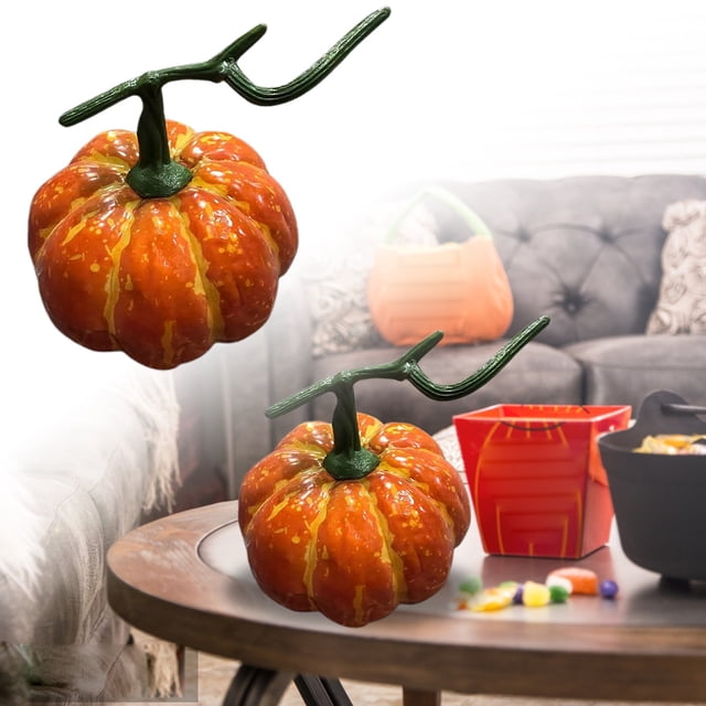 Adorno De Halloween Para Escritorio, Calabaza Artificial Artesanal Para Crear Un Ambiente Festivo, Decoración Ligera Para Mesa