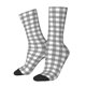 thumbnail image 1 of Fotbe Gray Checkboard Calcetas Largas con Estampado para Hombre y Mujer – Calcetas de Compresión Transpirables y Elásticas, Viajar y Uso Diario Talla 5-11, 1 of 6