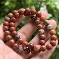 thumbnail image 4 of Natural redstone Bracelet Handmade Healing Crystal Bracelet for Energy Balance, Reiki Chakra Stone, Stretch Bead Gift for Women Men, 4 of 5