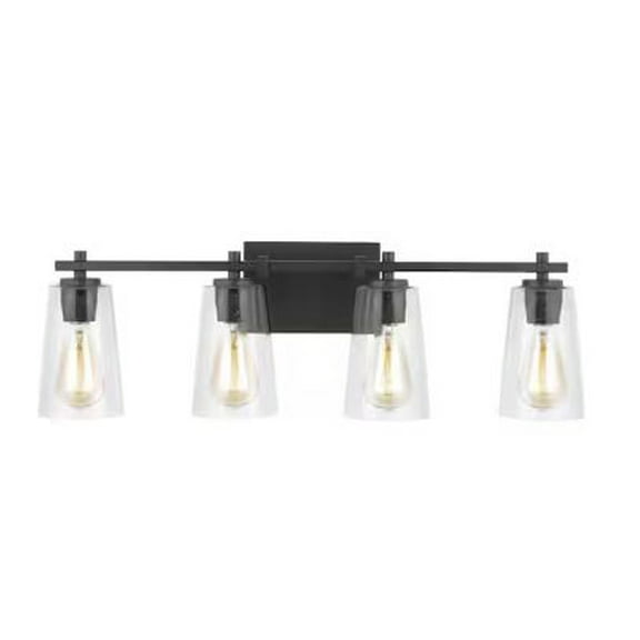 Open Box Generation Lighting Mercer 4-Light Modern Oil Rubbed Bronze Bathroom Vanity Light