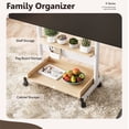 thumbnail image 5 of FITUEYES Rolling TV Stand with Wheels for 40-85 inch TVs, Height Adjustable Mobile TV Stand TV cart with Wooden Large Storage,White, 5 of 7
