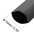 thumbnail image 2 of Manguera termocontraíble Uxcell, funda de cable termocontraíble de 3.3ft negra de 2.76 pulgadas, 2 of 6