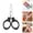 Black, variant on CHENjy Small Scissors That Fold into Pocket Size, Stainless Steel Mini Shears Glasses Shaped for Craft Scrapbooking Thread Cutting, Circular Arc Ergonomic Grip Handle, Gold
