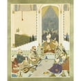 thumbnail image 2 of Edmund Dulac 20x24 Black Ornate Framed Double Matted Museum Art Print Titled: Sindbad the Sailor Entertains Sindbad the Landsman (1914), 2 of 5