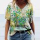 thumbnail image 1 of Pntutb moda adulta mujer cuello redondo manga corta tops camiseta estampados sueltos cortos Pntutb Pntutb-6939, 1 of 9