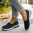 thumbnail image 6 of Women's -on Walking Shoes Casual Loafers Mesh Lightweight Breathable Fashion Running Sneakers(Black,7.5), 6 of 6