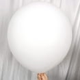 thumbnail image 2 of Conjunto de 10 globos blancos de 18 pulgadas KIRIKOU grandes globos redondos de látex grueso de helio para la decoración de la fiesta de graduación de la ducha del bebé de la boda de cumpleaños, 2 of 5