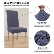Smiry 2 Pack Chair Covers for Dining Room, Stretch Chair Protector Slipcovers, Dark Grey