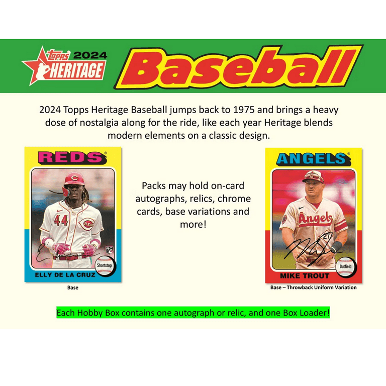 Topps 2024 Heritage Baseball Trading Card Hobby Box with