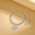thumbnail image 4 of Silver Ankle Bracelets For Women Gold Anklets For Women Waterproof Stainless Steel Link Chain Anklet Tennis Rhinestone Diamond Anklets For Women Heart Butterfly Anklets For Women Summer Beac[S9746], 4 of 5