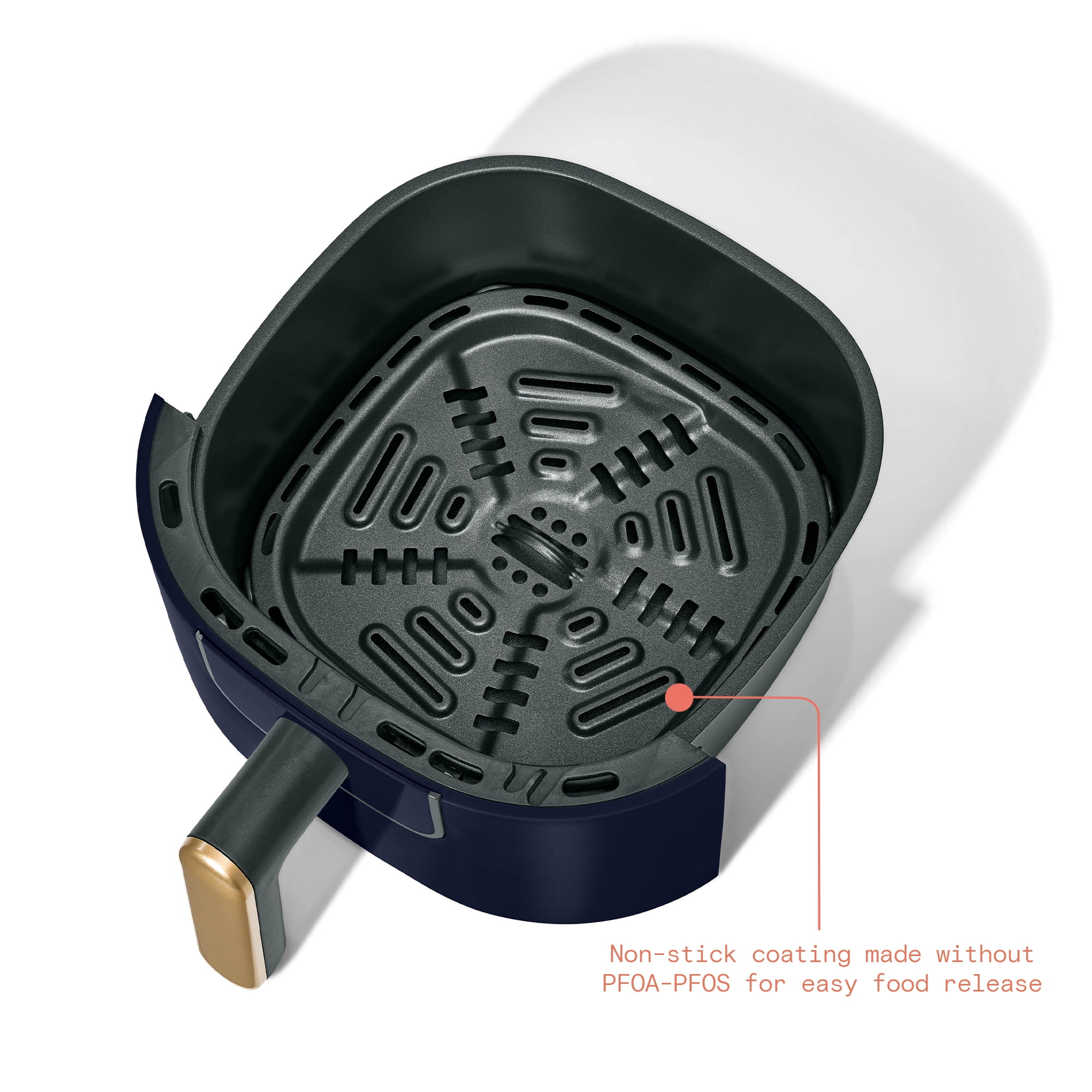 Beautiful 3 Qt Air Fryer with TurboCrisp Technology, Starry Night by Drew Barrymore, Blue