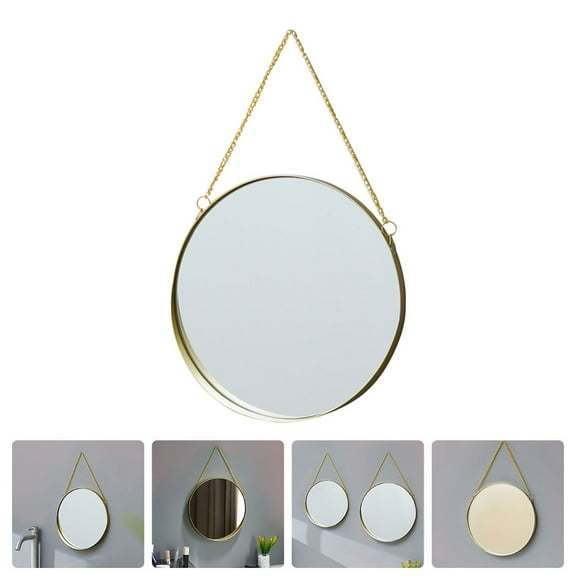 GOOHOCHY  Wall-mounted Dressing Glass Hanging Make up Mirror Vanity Mirrors Golden