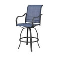 thumbnail image 4 of Patio Festival Metal 6-Piece Outdoor Swivel High-Seating Dining Set in Blue, 4 of 8