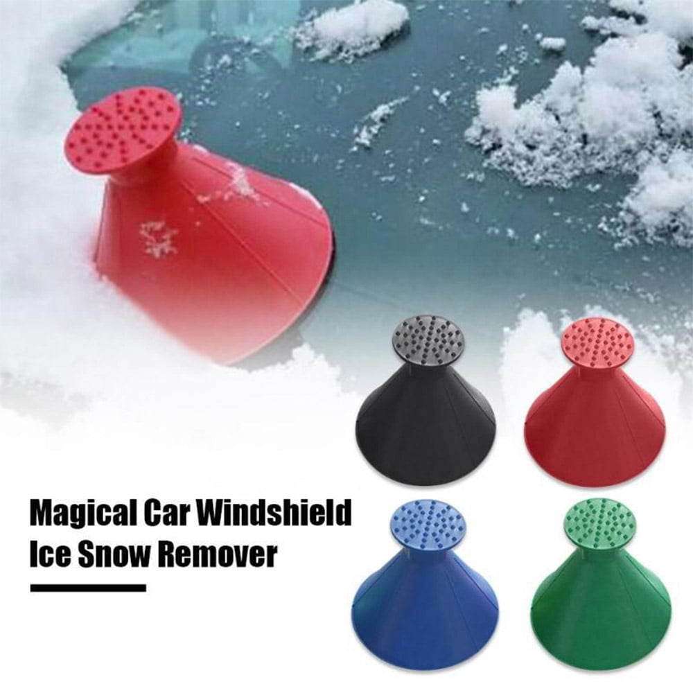 4 Pcs Windshield Ice Clean Scraper A Round Cone Shaped Funnel Snow Remover New 