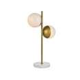 thumbnail image 3 of Living District Eclipse 2-Light Metal & Glass Table Lamp in Brass/Frosted White, 3 of 5