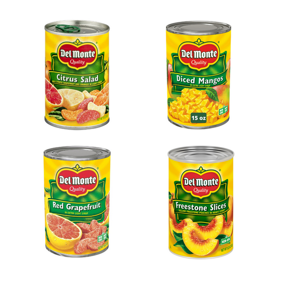 Del Monte Fruit Cocktail in 100% Juice, 15 oz Can (8-Count Variety Pack)