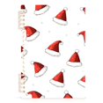 thumbnail image 7 of FORMRS 1-Subject Spiral Notebook 8" x 5" College Ruled 60 Refillable Sheet A5 Hard Cover, Cute Santa Hats Pattern, 7 of 7