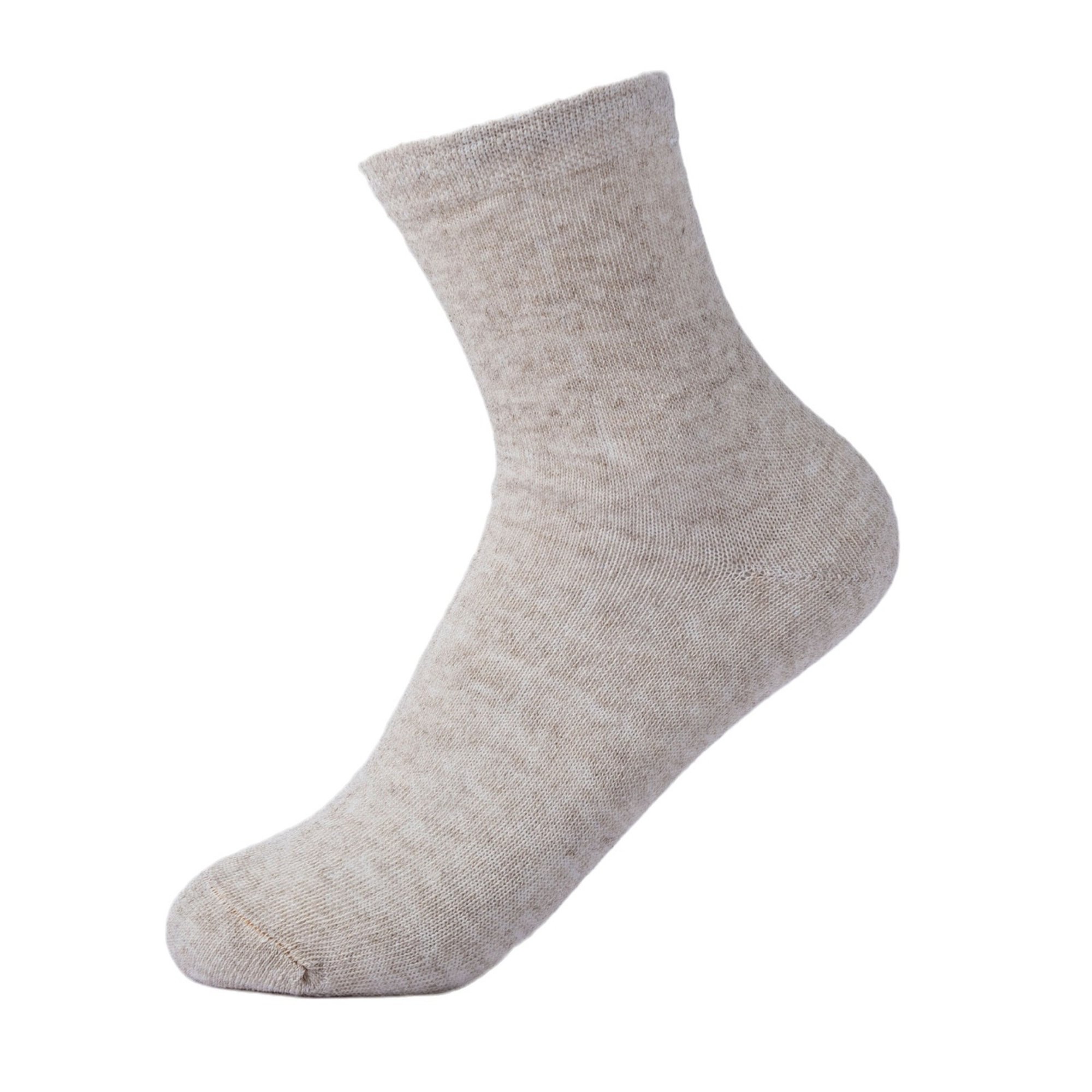 DUPAI Diabetic Socks for Women, Flax Linen Comfy Non-Binding Dress Socks, Sustainable Crew Socks for Diabetics, Linen Socks Women