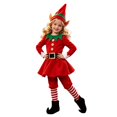 thumbnail image 3 of PMVFHDE Kids Girls' Christmas Elf Costume Set Holiday Costume Set with Matching Accessories for Holiday Party Role Play Cosplay, 3 of 4