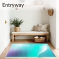thumbnail image 3 of ODIKA 3'x5' Machine Washable Non-Slip Area Rug, Horizon Illuminated with Gradient Lines High Traffic Rug, Blue, 97955, 3 of 5
