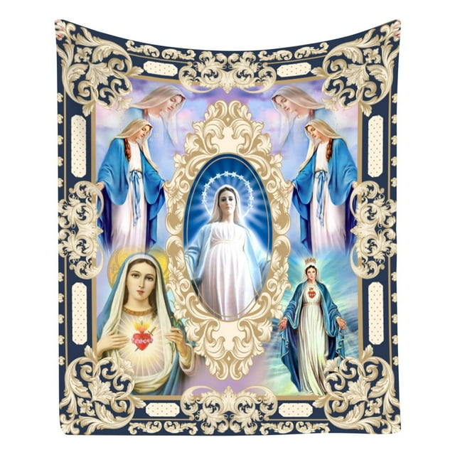 Clearance! Blankets and Throws Throw Bed Throw Blanket Home Decor Throw Blanket Mary Bed Throws. Soft Virgin Mary Blanket Microfiber Our Lady of Throw Blanket Warm Cozy Flanne