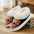 thumbnail image 3 of FUIALDOLG Sugar Skull Print Women's House Slippers Platform Thick Sole Day of the Dead Slippers Memory Foam Bedroom Shoes, Gifts for Women, Size 9-10, 3 of 7