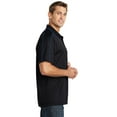 thumbnail image 3 of Sport Tek Adult Male Men Piped Short Sleeves Polo Black/Tr Royal X-Small, 3 of 6