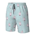 thumbnail image 5 of Kdxio Boba Milk Tea F Pattern Mens Casual Shorts - Drawstring Summer Beach Sports Shorts for Men, 5 of 9