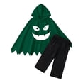 thumbnail image 3 of Boy Halloween Costumes Unisex Ghost Face Costume Kids Hooded Cloak Pants Two Piece Set Costumes for Girls 4-5 Years, 3 of 9