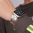 thumbnail image 3 of Correa de acero inoxidable para Apple Watch, pulsera Ultra Band de 49mm, 45mm, 44mm, 42mm para Apple Watch se iwatch Series 8 7 6 5 4 3 Link, 3 of 4