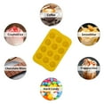 thumbnail image 5 of 2PC Silicone Ice Cube Trays - BPA-Free, Dishwasher Safe & Easy Release for Cocktails, Baby Food & Parties, Stackable Design, 24 Cubes Yellow, 5 of 8