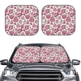 thumbnail image 2 of Goofa Rose Flowers Pattern 2 Piece Car Windshield Sun Shade Foldable | Front Windshield Shade for Sun, Heat and UV Rays | Sunshade for Car Front Window-Large, 2 of 7